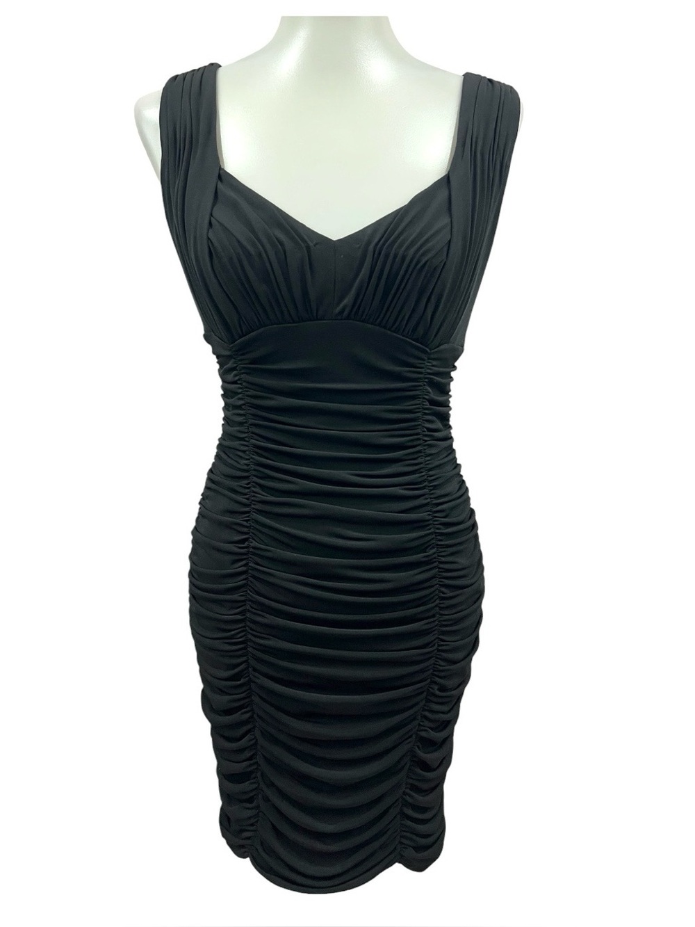 Calvin Klein Ruched Sweetheart Neck Sleeveless Sheath Dress LBD